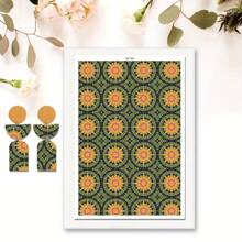 1 hoja de papel de transferencia para arcilla polimérica, papel de transferencia con diseño de flor retro para hacer aretes de arcilla polimérica, papel de transferencia con diseño de flor margarita vintage para hacer joyas de arcilla, para manualidades de joyería con técnica de pintura al óleo