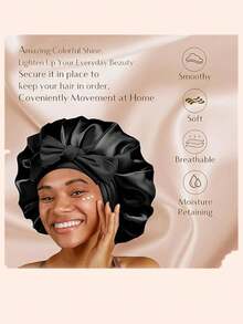 عصابة ربط للنساء، قبعة حرير للنوم للنساء لحماية الشعر أثناء النوم - متعدد الألوان - مشاهدة 3