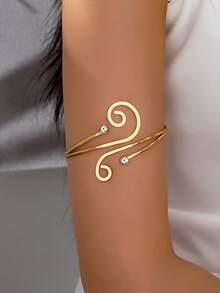 1 件女士时尚金属向日葵臂章，个性化海滩 OOTD 珠宝 - 金色 - 查看 8