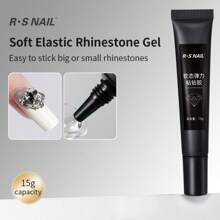 RS NAIL Gel de uñas con piedras de rhinestones RSNAIL. Gel de uñas súper fuerte para decoraciones. Accesorio de uñas 3D con brillo. Adhesivo para gemas y joyas de arte de uñas. Necesita ser curado con luz UV/LED
