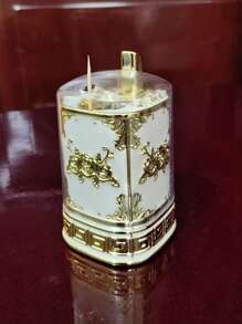 European Style Press Release Toothpick Dispenser, Spring Loaded Toothpick Holder With Dust Cover For Restaurant, Hotel Dining Table