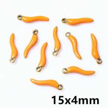 5pcs Enamel Chili Pepper Charms Pendant Multi Colors For DIY Jewelry Making Earrings Necklace Pendants Accessories Findings