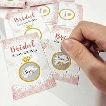 12pcs Scratch-Off Game Cards, Wedding Party Raffle Game Cards, Creative Gift Cards, Bridal Lottery Cards, Party Decorative Cards