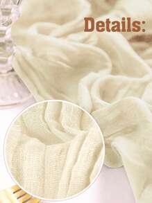 5pcs Beige Pleated Table Runner, Folded Tablecloth, Holiday Birthday Decorations Wedding Decorations Vacation House Decorations Party Room Table Decorations Beige Table Cover, Table Flag, Solid Color Table Cloth, Birthday Decorations Wedding Decorations Table Set, Party Decorations Table Skirt, Party Favors, Christmas Decoration, Christmas Table Runner, Christmas Decoration, Halloween Decoration