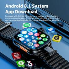 LOKMAT LOKMAT XH12C Smartwatch Android 4G com Tela Sensível ao Toque Redonda Completa, Câmera, GPS, Wi-Fi, Chamadas, Monitor de Frequência Cardíaca