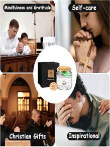 1 pieza Frasco de oración para la Biblia: Recopile cada destello de fe y espere un milagro, cada oración está suavemente protegida por versículos de la Biblia, escriba el deseo de su corazón y deja que la palabra de Dios envuelva sus oraciones
