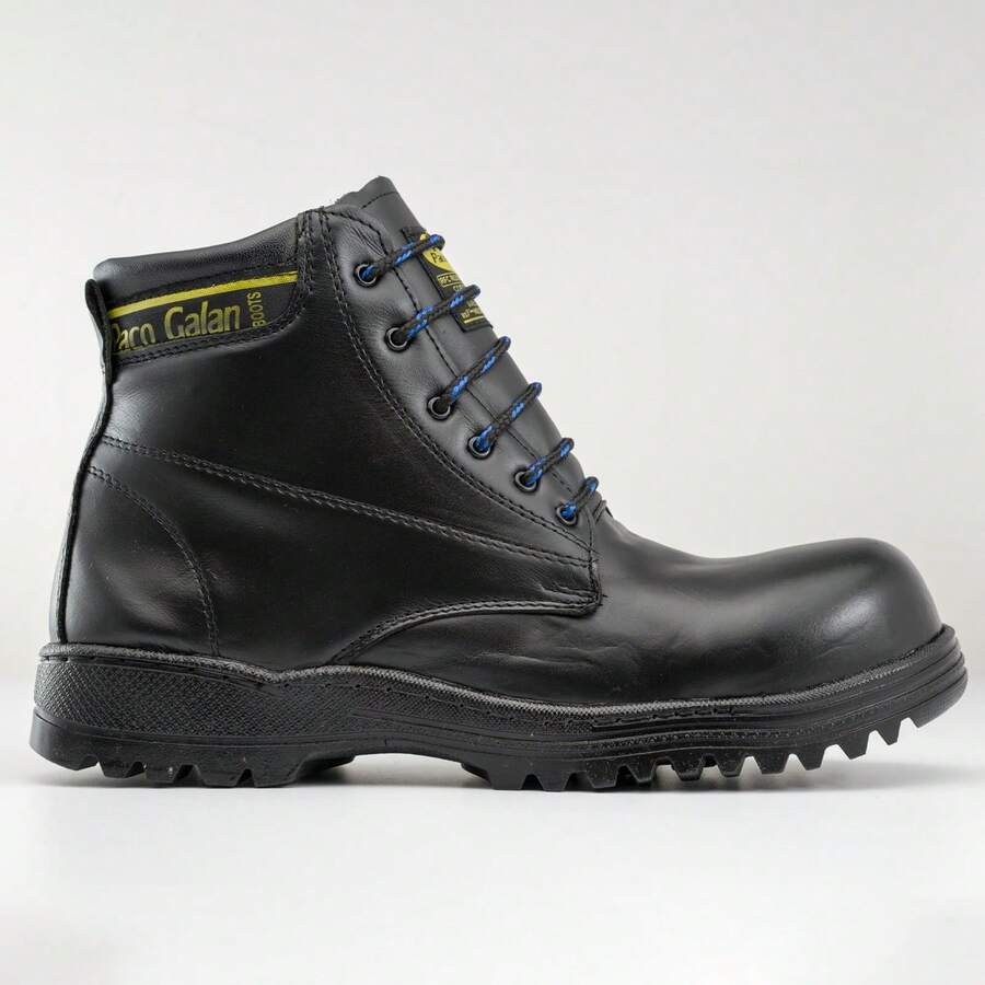 Bota de Hombre Industrial Trabajo Campo Comercial Casco de Acero  Suela Antideslizante Ligeras Casuales Uso Rudo Básicas a la Moda Talla 25 a la 30 - Negro Azul - Ver 1