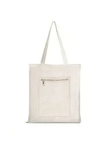 2/5/10pcs Sublimation Tote Bags Blank Canvas Tote Bags For Decoration And DIY Handmade Grocery Bags,Simple And Elegant, Travel Simple Storage Bag, Solid Color Large Capacity Travel Bag: The Perfect Match For Outdoor Beauties!It Is The Best Gift For Family And Friends. This Big Bag Is Suitable For Students, Returning To School, And Teachers. It Is A Portable Leisure Storage Handbag With A Novel Design And Making It An Ideal Shopping Bag. Suitable For Both Men And Women, Couples, Daily Use, Dating, Birthdays, Holidays,Summer, Vacation, Beach, Travel, Commuting, Business,Picnics, Camping, Supermarkets, Daily Storage(No Pattern) - White - View 14