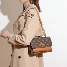 Women's Bag 2025 New Retro Camellia Underarm Chain All-Match Shoulder Messenger Business Trip - Coffee/Brown - View 5