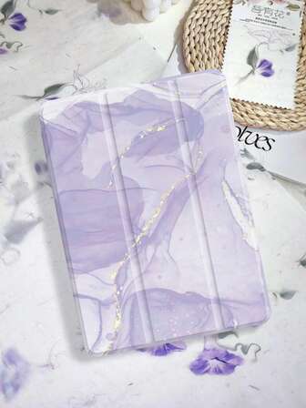 Ayotu 大理石保护壳，适用于 iPad 第 10 代保护壳、iPad Air 4（10.9 英寸）、适用于三星 Galaxy Tab A8 10.5 英寸 2022、带笔架、支持自动睡眠/唤醒盖、防指纹保护套 | 多角度支架 | 商务时尚