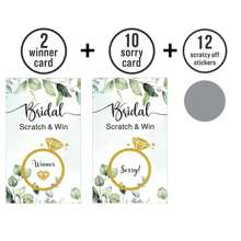 12pcs Scratch-Off Game Cards, Wedding Party Raffle Game Cards, Creative Gift Cards, Bridal Lottery Cards, Party Decorative Cards