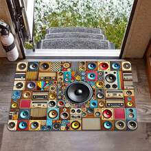 1 Stück gemusterter Teppich, modernes Kunstdesign Bodenmatte, Polyester, rutschfeste Rückseite, maschinenwaschbar, vielseitig für innen und außen nutzbar, Wohndekoration Teppich für Wohnzimmer, Schlafzimmer, Esszimmer, Camping