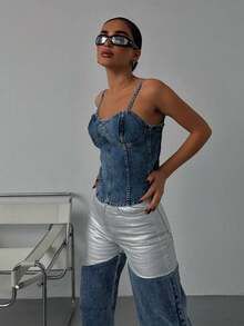 SQUALO Pistachio Green Leopard-Patterned High-Waisted Wide-Leg Pants | Bold And Stylish Design - Blue - View 10