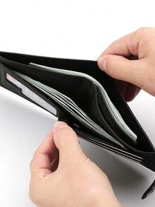 1pc Boy's Dinosaur Print Canvas Bifold Wallet - Lightweight Multi-Slot Design, Cute Animal Pattern, Black/Blue Color, Suitable For Daily Use And Gifts (Father's Day, Graduation), Fashionable Small Wallet - Multicolor - View 7