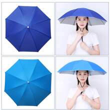 1 pieza Paraguas sombrilla de pesca, gorro de paraguas, gorro paraguas para llevar en la cabeza, gorro impermeable con sombrero plegable que permite tener las manos libres durante la actividad