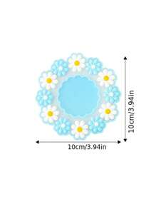 1pc Daisy Coasters Silicone Material Cute Flower Shape High Temperature Resistant Two-Color Coffee Coasters, Mug Coasters 10/15/20 Cm Mini Coasters, Suitable For Holiday Gifts, Office Colleague Gifts, Home Decor, Perfect For Home Decor & Tabletop Protection