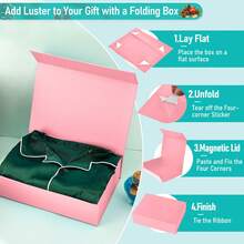 Pink Gift Box, 11*8.25*3.15'' Gift Boxes For Presents With Lids Magnetic Closure Rectangle Collapsible For Groomsman Proposal Box, Wedding, Christmas, Halloween, Birthday Gift Packging