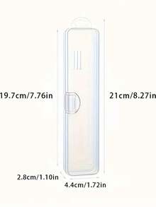 Transparent Plastic Toothbrush And Toothpaste Storage Box, Makeup Brush Storage Box, Multi-Function Storage Box, Casual Style, Lightweight, With Buckle Closure, Suitable For Travel And Business Trips - Multicolor - View 6