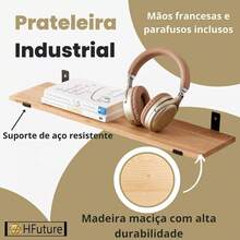 Kit 2 Mão Francesa Invertida 20cm Cantoneira Prateleira Suporte Multiuso - Preto - Visão 3