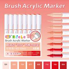 8 Colors Acrylic Markers, Marker Pens Coloring Set,Quick Drying, Fade Resistant,Perfect For Painting, Illustrations, Handcrafted Art,School Back-To-School Season For Coloring Books And Other DIY Projects,Suitable For Paper, Fabric, Wood, Rocks, Plastic, Glass, Ceramics, Pumpkins, Metal,Etc., Acrylic Paint Marker Pens For Students And Adults, Easter,Thanksgiving, Halloween, Christmas Gifts