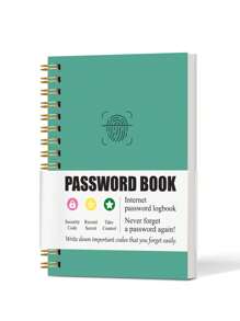 1 pieza Libro de contraseñas simple A6 con cubierta dura, 93 hojas Libro de direcciones y contraseñas avanzado con recordatorio de días de correo electrónico, almacenamiento de nombre de usuario y contraseña de sitios web de seguridad, útiles de oficina y regreso a la escuela