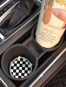 2 bucăți subțire pentru pahare pentru mașină, set de tampoane din cauciuc cu stras moale, rotund, auto, accesorii pentru interiorul mașinii, suport pentru pahare, suport universal pentru pahare, auto antiderapant, încorporat în ornamente.