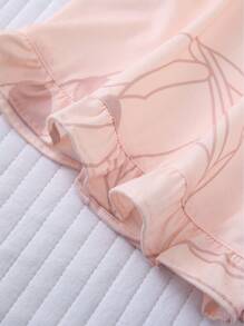 Set de 2 piezas Pijamas de manga corta para niños, nuevos pijamas de verano ligeros con cuello redondo y estampado de capibaras de dibujos animados abstractos, aptos para uso al aire libre, de niña pequeña a adolescente