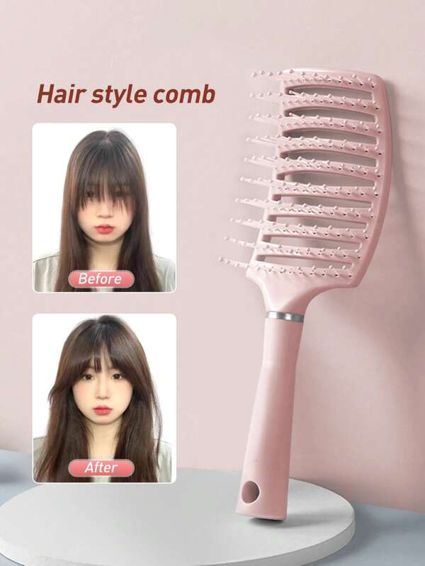 1pc Multifunctional Arched Hair Brush, Massage Scalp Curling Hair Styling Comb,Volumizing Vent Brush For Long Hair, Women Hair Brush