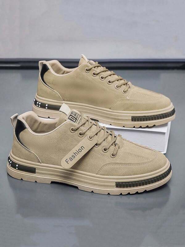 Men's All-Season Functional Shoes Work Safety Shoes - Non-Slip, Durable, Breathable Low-Top Lace-Up Sneakers, High-Quality Fabric Soft Upper PU Upper And PVC Rubber Sole, A Variety Of Multi-Color Khaki, Gray Are Very Suitable For Leisure And Outdoor Activities Travel Mountaineering Construction Site Work Safety, Walking Multi-Functional Shoes