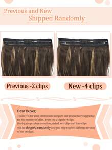 Extensión De Cabello De 12 Pulgadas, Extensiones De Cabello Onduladas Con Clip, Hilo Invisible, Piezas De Cabello Sintético Marrón Oscuro Para Mujer, Uso Diario