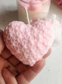 DIY Floral Heart-Shaped Silicone Candle Mold - For Home Decor, Plaster