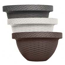 Paquete 2 Macetas Media Luna Pared Interior Exterior 1.5 Litros - Gris Oscuro - Ver 3