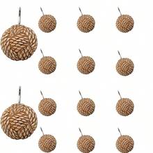 12 piezas de ganchos para cortina de ducha con nudo en estilo bohemio, anillos para cortina de baño para decoración del hogar, ganchos para cortina de ducha con temática náutica, accesorios de baño