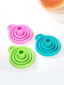 3pcs Random Color Collapsible Funnel, Food Funnel, Collapsible Kitchen Funnel, Canning Funnel Wide Mouth, Bottle Funne