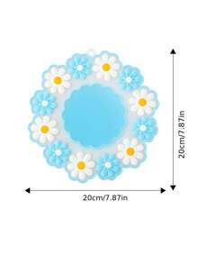 1pc Daisy Coasters Silicone Material Cute Flower Shape High Temperature Resistant Two-Color Coffee Coasters, Mug Coasters 10/15/20 Cm Mini Coasters, Suitable For Holiday Gifts, Office Colleague Gifts, Home Decor, Perfect For Home Decor & Tabletop Protection