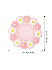 1pc Daisy Coasters Silicone Material Cute Flower Shape High Temperature Resistant Two-Color Coffee Coasters, Mug Coasters 10/15/20 Cm Mini Coasters, Suitable For Holiday Gifts, Office Colleague Gifts, Home Decor, Perfect For Home Decor & Tabletop Protection