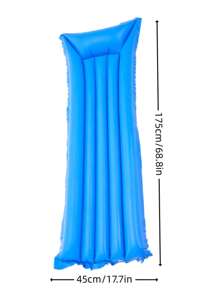 1pc Adult Inflatable Floating Row, PVC Plain Color Water Floating Bed