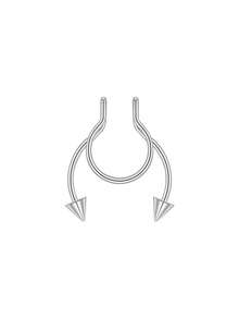 1 件时尚无穿孔鼻夹鼻环，U 型鼻环鼻饰配件 - 彩色 - 查看 8