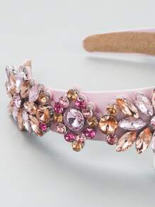 1 pieza Diadema de lujo con estilo retro y real completamente decorada con rhinestones y piedras preciosas, adecuada para que las mujeres asistan a varios bailes y fiestas, diadema, aro para el cabello