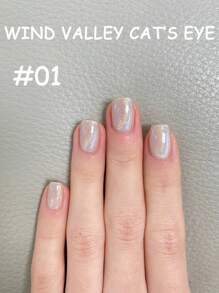 MISS SHAKA 10ml Spring Summer Nails Hot Selling Ice Transparent Pink Blue Rainbow Cat's Eye Gel Nail Polish Nude Green Glass Beads Cat's Eye Crystal Gel Whitening Popular Nail Art Nail Salon Special Nail Supplies