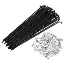Bicycle Spokes Carbon Steel Bike Spoke With Nipples For Most Bicycle - 黑色 125mm 14G 36件碳鋼 - 查看 1