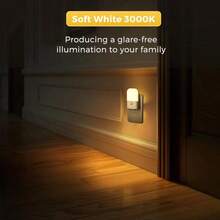 LED Night Lights Plug Into Wall, [2 Packs] LED Dimmable Night Light With Motion Sensors, 0-15LM Adjustable Brightness Nightlights, Soft White 3000K Automatic Night Light For Kid, Hallway