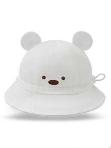 1 Baby Sonnenhut, Fischerhut für Neugeborene Mädchen und Jungen, Baby Sommer Sonnenschutz Hut, weiches einfarbiges bärförmiges Sonnenhut für Kleinkinder ganzjährig, verstellbarer Hutumfang mit Zugband, geeignet für Alltag/Outdoor/Reisen, 0-24 Monate - Verschiedenfarbig - Übersicht 3