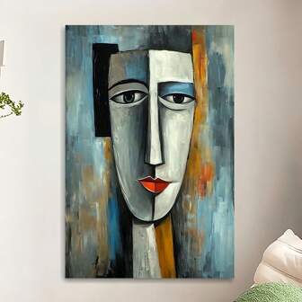 1 Piece,Large Hand Drawn Abstract Women's Canvas Oil Painting, Modern Frameless Art Decoration Painting, Printed Posters Mural, Waterproof Canvas,Suitable For Home, Office, Bedroom, Living Room, Study, Bathroom, Bar, Wall Arts And Home Decoration, Is An Ideal Holiday Gift