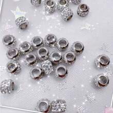 35pcs Shoes & Boots Decoration, Colorful Rhinestone Circle Shoelace Buckles DIY Jewelry Making Accessories Fit For Men, Women Sports & Casual Shoes