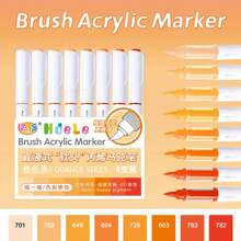 8 Colors Acrylic Markers, Marker Pens Coloring Set,Quick Drying, Fade Resistant,Perfect For Painting, Illustrations, Handcrafted Art,School Back-To-School Season For Coloring Books And Other DIY Projects,Suitable For Paper, Fabric, Wood, Rocks, Plastic, Glass, Ceramics, Pumpkins, Metal,Etc., Acrylic Paint Marker Pens For Students And Adults, Easter,Thanksgiving, Halloween, Christmas Gifts