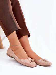Ballerine eleganti laccate da donna con dettagli decorativi, Vinceza 17377