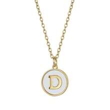 Initial Opal Letter Necklace Jewelry Gifts For Women, Gold Plated Alphabet Opal Pendant Necklace Round Disc Initial Necklace Engraved Letter Necklace With Adjustable Chain Pendant Enhancers For Women And Girls Fashion Style Jewelry