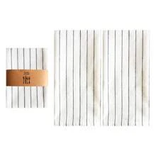 1pc/2pcs/4pcs Black Rectangle (15.75*23.62 Inches) Kitchen Towel, Tea Towel, Dining Cloth Set, Simple Jacquard Striped Plaid Pattern, Large Size Multi-Purpose Kitchen Cloth, Can Be Used As Napkin, Hot Pad, Dish Cloth, Cover Cloth, Suitable For All Seasons