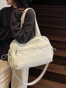 Large Capacity Travel Duffel Bag, Student School Backpack, Gym Yoga Training Sports Bag, Waterproof & Luggage Strap Design, Multifunctional Travel Organizer Bag, Carry On Flight Bag Bag For School School Accessories School Stuff